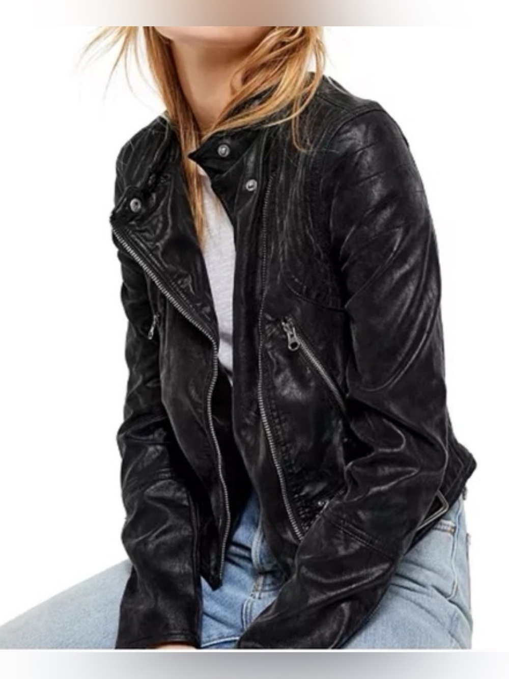 Free People Felix Leather Jacket